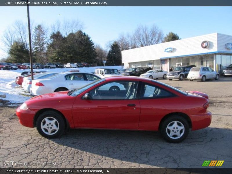 Victory Red / Graphite Gray 2005 Chevrolet Cavalier Coupe