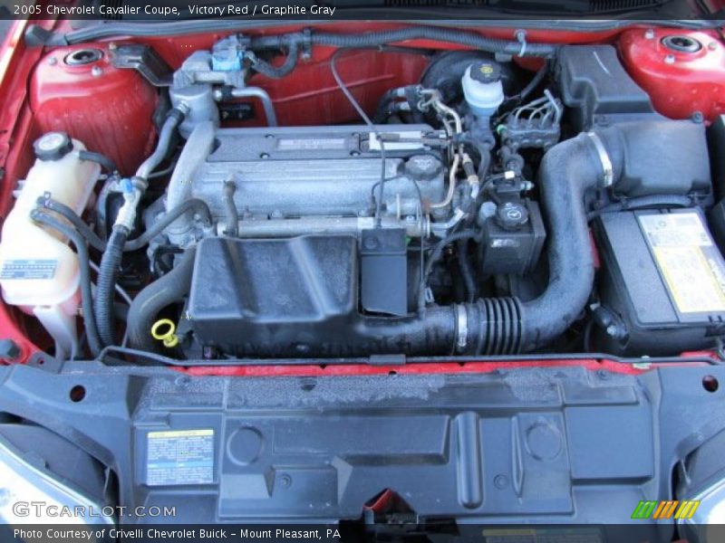 Victory Red / Graphite Gray 2005 Chevrolet Cavalier Coupe