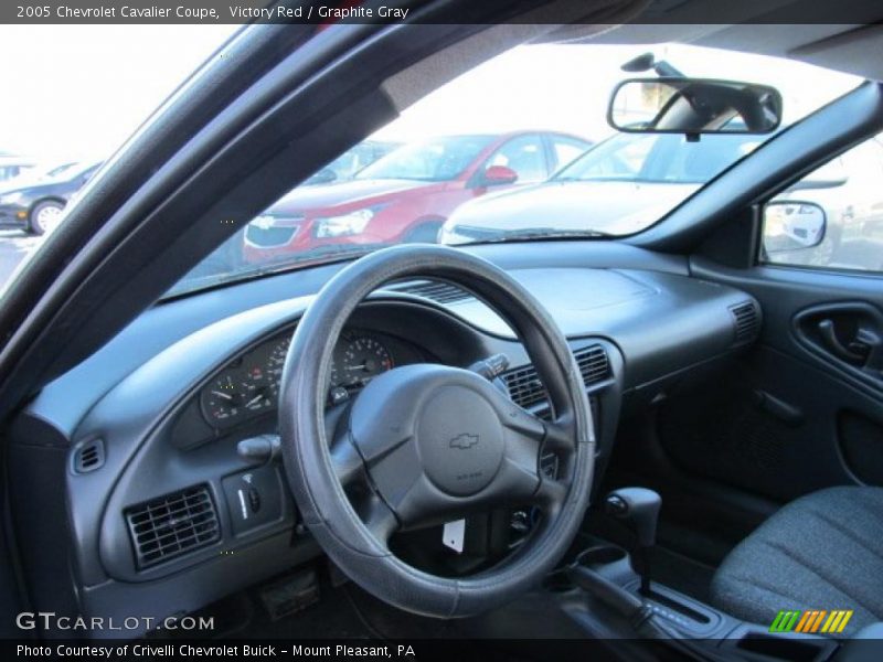 Victory Red / Graphite Gray 2005 Chevrolet Cavalier Coupe