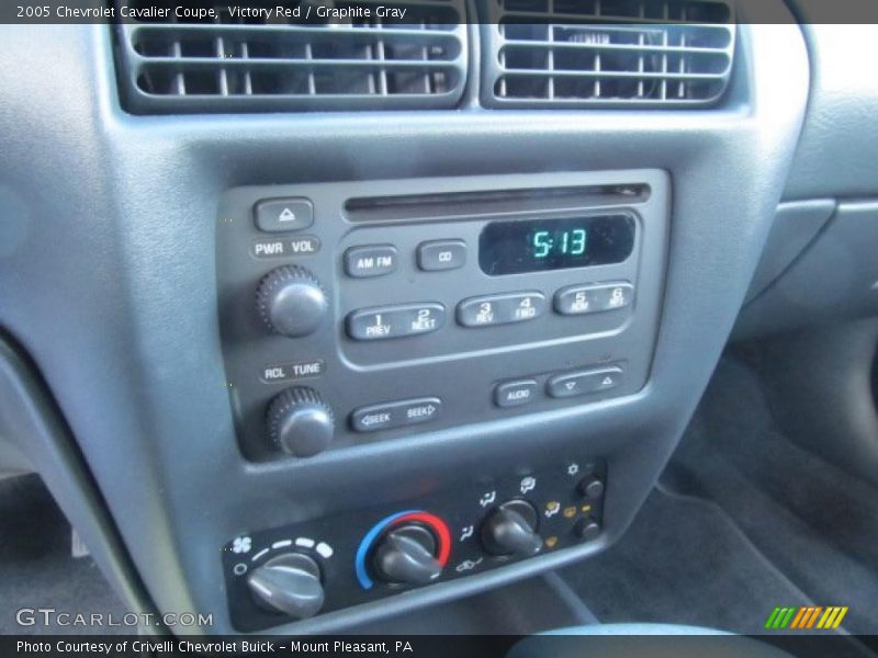 Victory Red / Graphite Gray 2005 Chevrolet Cavalier Coupe