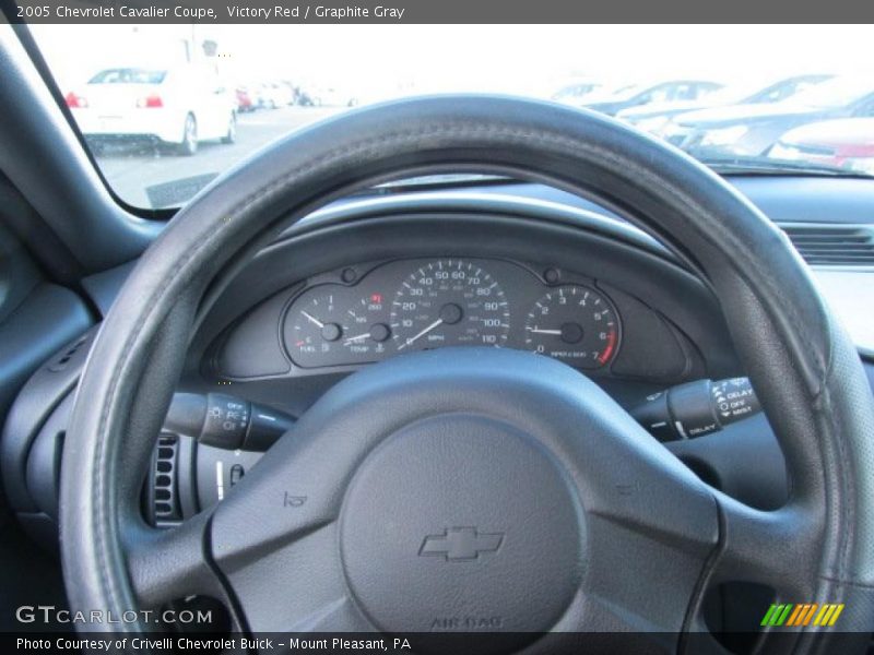 Victory Red / Graphite Gray 2005 Chevrolet Cavalier Coupe