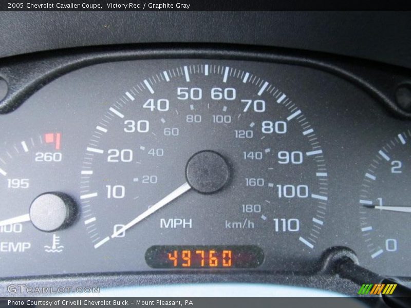 Victory Red / Graphite Gray 2005 Chevrolet Cavalier Coupe