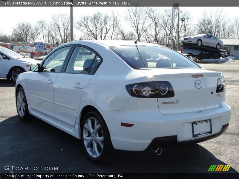 Crystal White Pearl Mica / Black 2008 Mazda MAZDA3 s Touring Sedan
