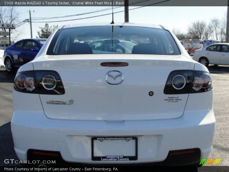 Crystal White Pearl Mica / Black 2008 Mazda MAZDA3 s Touring Sedan