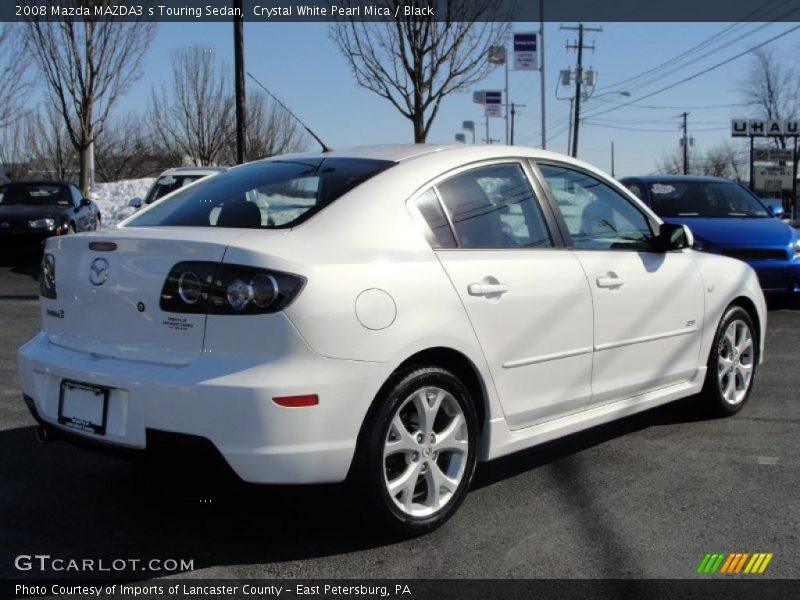Crystal White Pearl Mica / Black 2008 Mazda MAZDA3 s Touring Sedan