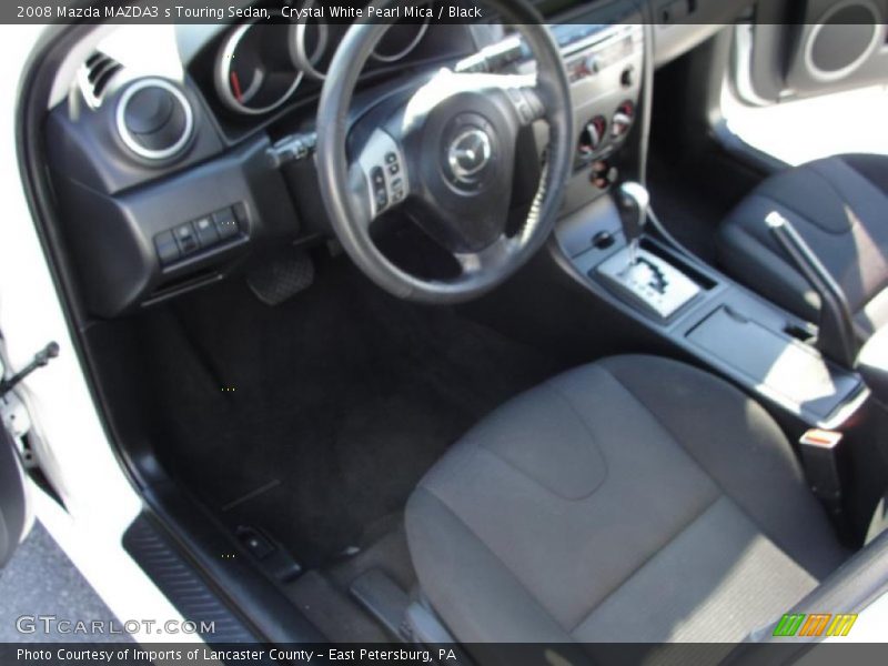 Crystal White Pearl Mica / Black 2008 Mazda MAZDA3 s Touring Sedan
