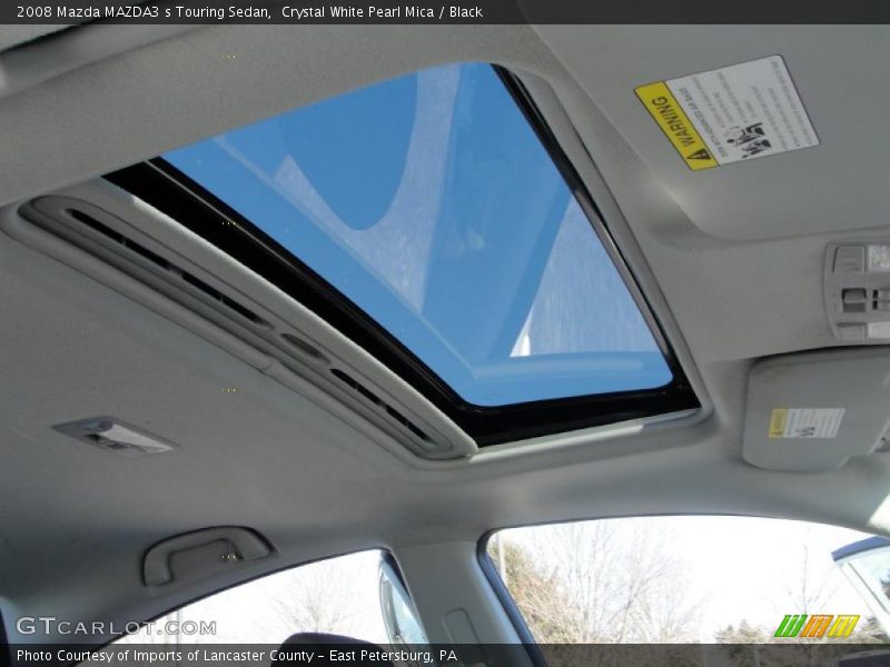 Crystal White Pearl Mica / Black 2008 Mazda MAZDA3 s Touring Sedan