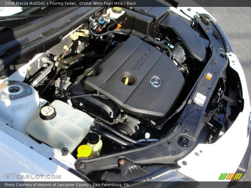 Crystal White Pearl Mica / Black 2008 Mazda MAZDA3 s Touring Sedan