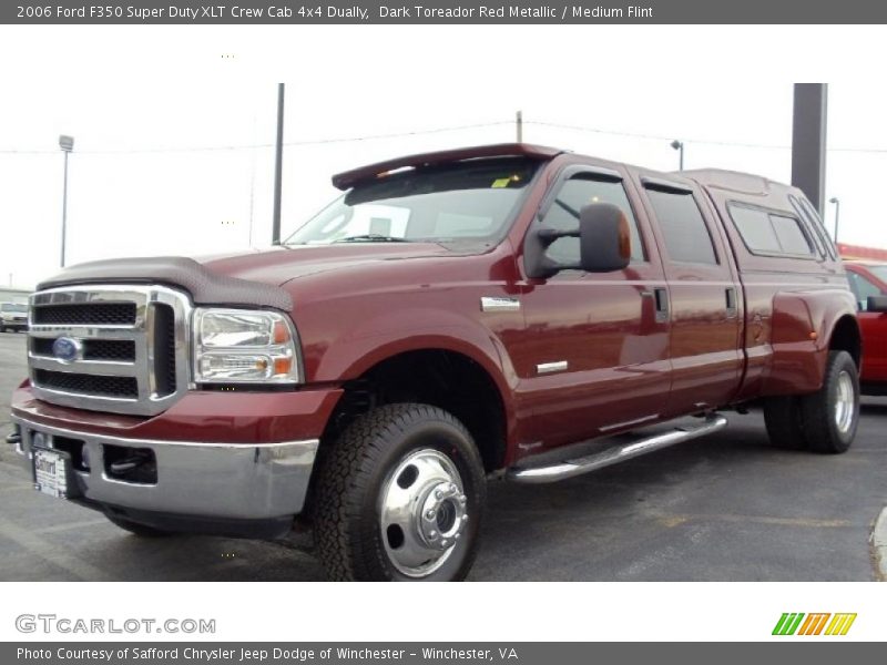 Dark Toreador Red Metallic / Medium Flint 2006 Ford F350 Super Duty XLT Crew Cab 4x4 Dually
