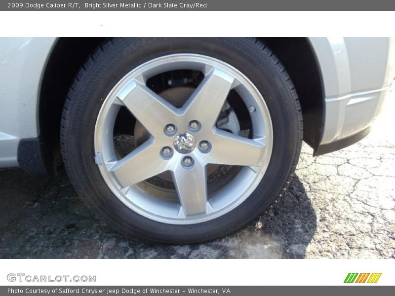 Bright Silver Metallic / Dark Slate Gray/Red 2009 Dodge Caliber R/T