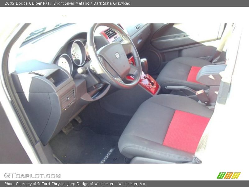 Bright Silver Metallic / Dark Slate Gray/Red 2009 Dodge Caliber R/T