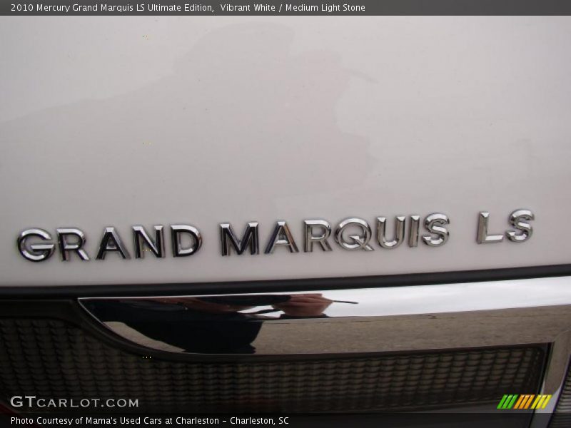 Vibrant White / Medium Light Stone 2010 Mercury Grand Marquis LS Ultimate Edition