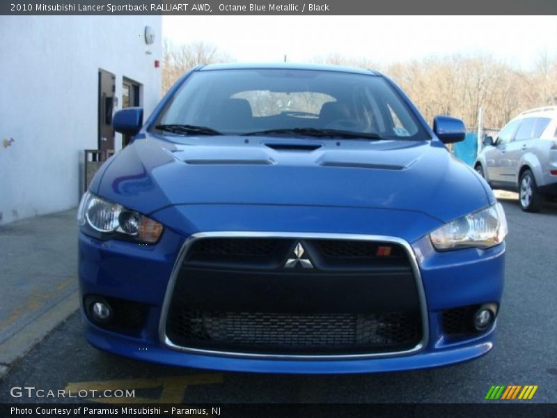 Octane Blue Metallic / Black 2010 Mitsubishi Lancer Sportback RALLIART AWD