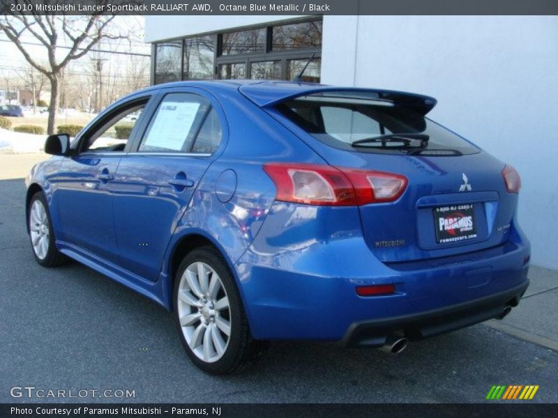 Octane Blue Metallic / Black 2010 Mitsubishi Lancer Sportback RALLIART AWD