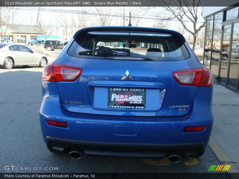 Octane Blue Metallic / Black 2010 Mitsubishi Lancer Sportback RALLIART AWD