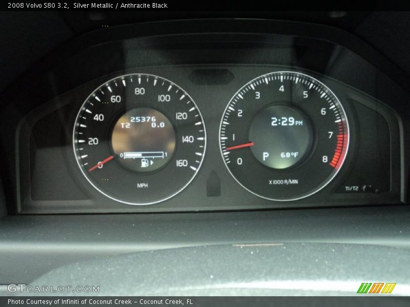 Silver Metallic / Anthracite Black 2008 Volvo S80 3.2