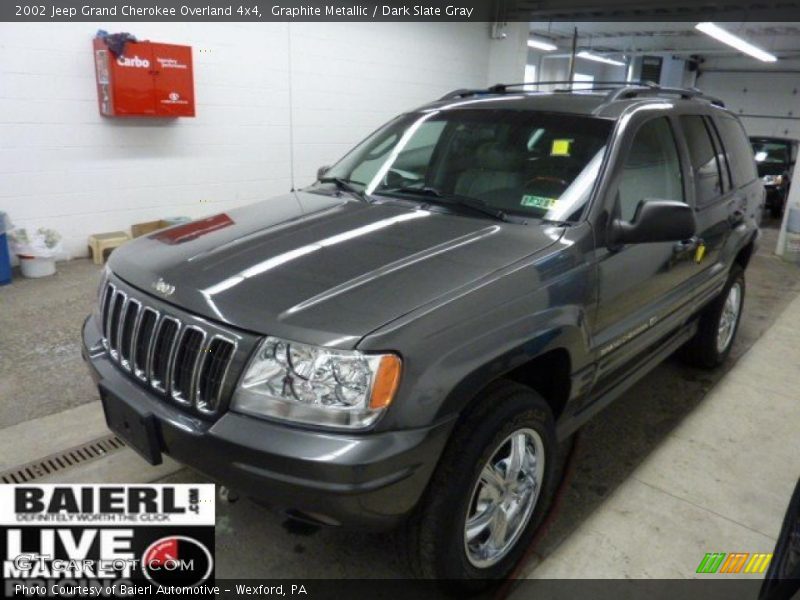 Graphite Metallic / Dark Slate Gray 2002 Jeep Grand Cherokee Overland 4x4