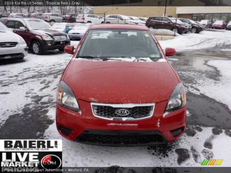 Tropical Red / Gray 2010 Kia Rio LX Sedan