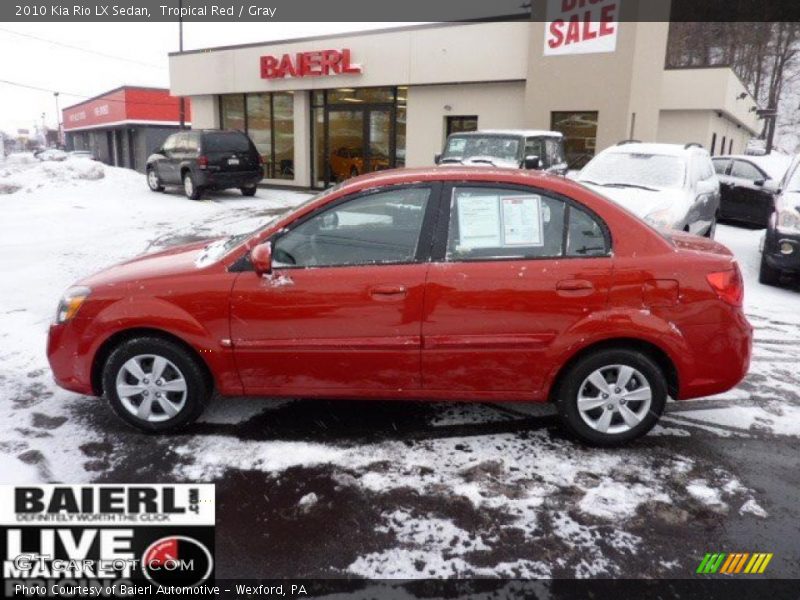 Tropical Red / Gray 2010 Kia Rio LX Sedan