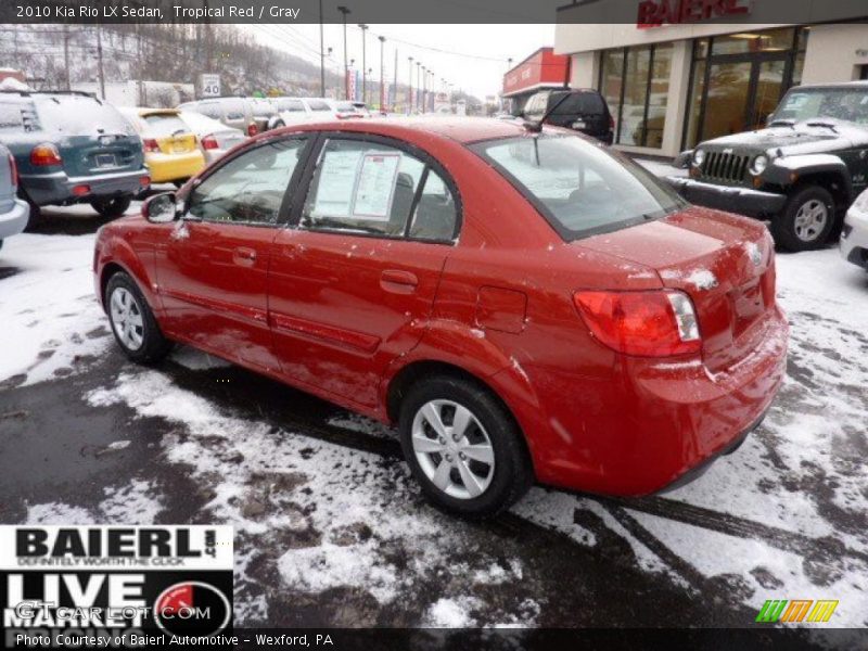 Tropical Red / Gray 2010 Kia Rio LX Sedan