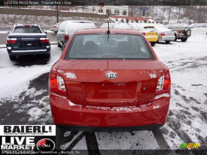 Tropical Red / Gray 2010 Kia Rio LX Sedan