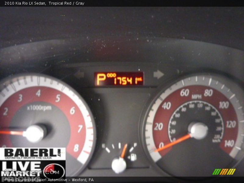 Tropical Red / Gray 2010 Kia Rio LX Sedan