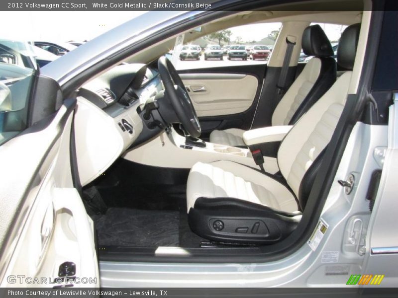 White Gold Metallic / Black/Cornsilk Beige 2012 Volkswagen CC Sport