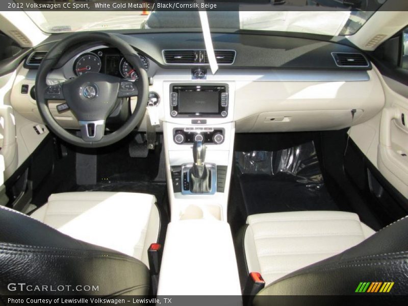 White Gold Metallic / Black/Cornsilk Beige 2012 Volkswagen CC Sport