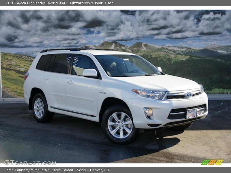 Blizzard White Pearl / Ash 2011 Toyota Highlander Hybrid 4WD