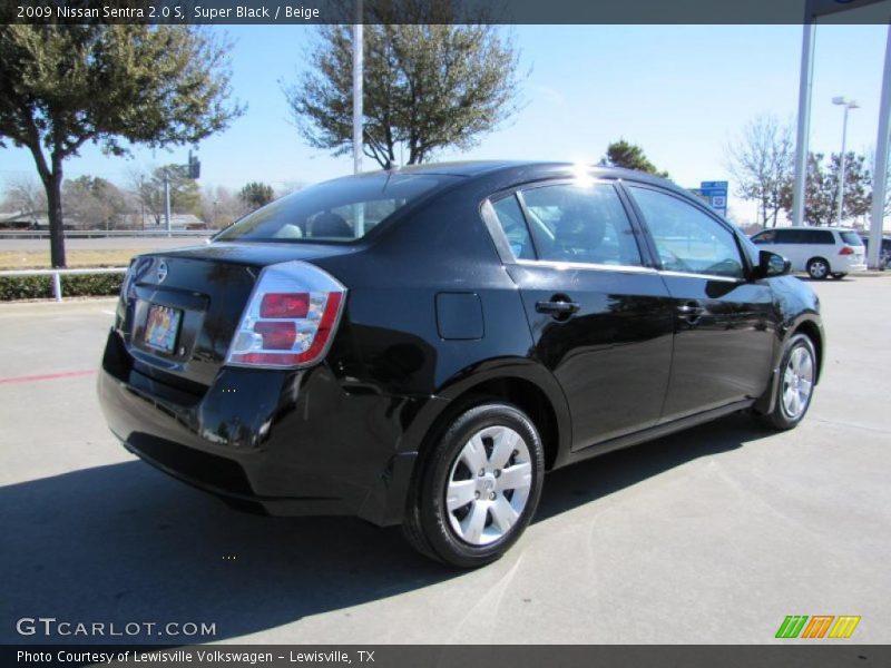 Super Black / Beige 2009 Nissan Sentra 2.0 S