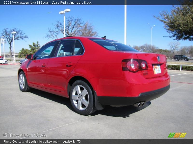 Salsa Red / Anthracite Black 2008 Volkswagen Jetta SE Sedan