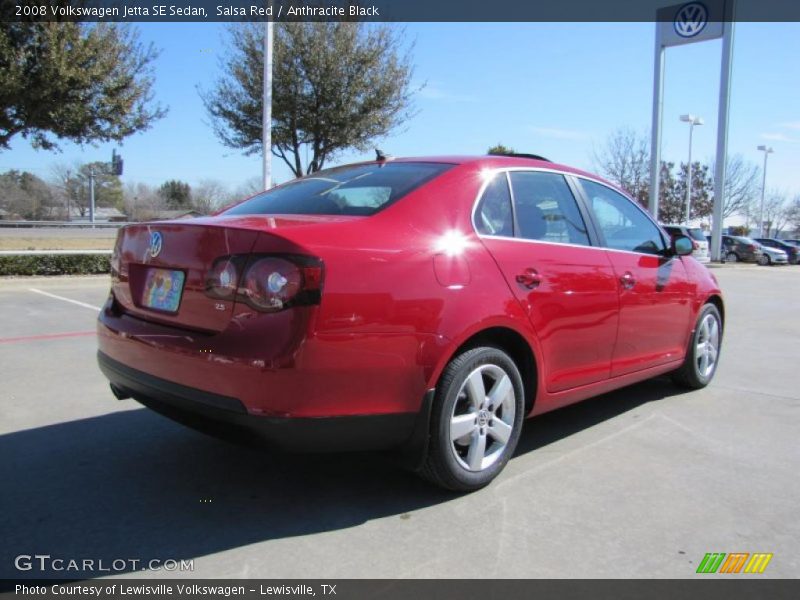 Salsa Red / Anthracite Black 2008 Volkswagen Jetta SE Sedan