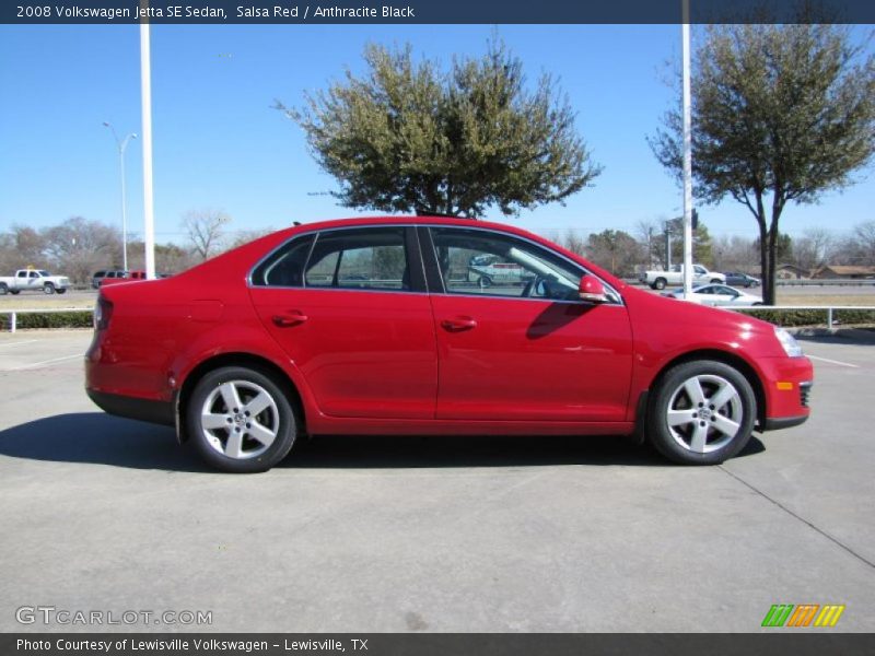 Salsa Red / Anthracite Black 2008 Volkswagen Jetta SE Sedan