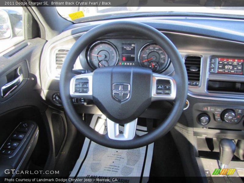 Brilliant Black Crystal Pearl / Black 2011 Dodge Charger SE