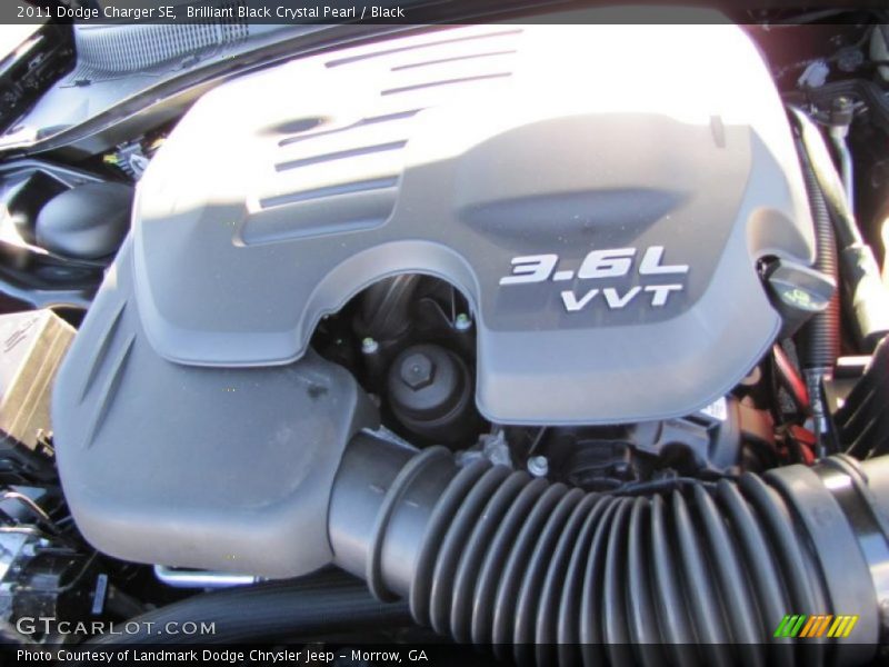 Brilliant Black Crystal Pearl / Black 2011 Dodge Charger SE