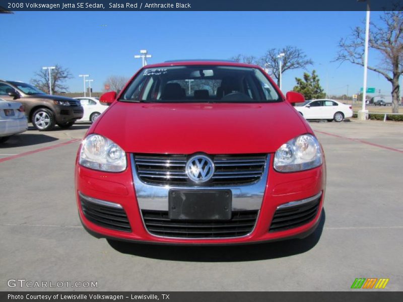 Salsa Red / Anthracite Black 2008 Volkswagen Jetta SE Sedan