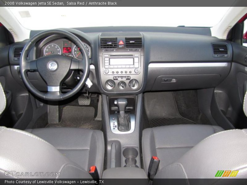 Salsa Red / Anthracite Black 2008 Volkswagen Jetta SE Sedan