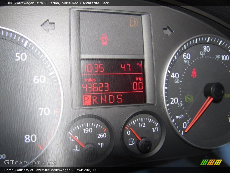 Salsa Red / Anthracite Black 2008 Volkswagen Jetta SE Sedan