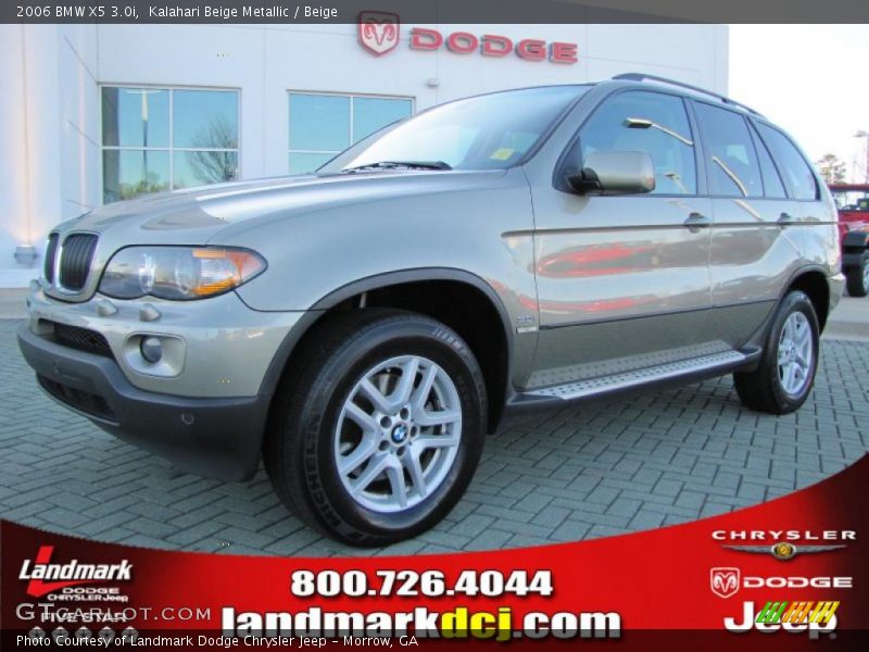 Kalahari Beige Metallic / Beige 2006 BMW X5 3.0i