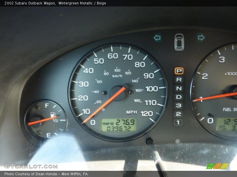 Wintergreen Metallic / Beige 2002 Subaru Outback Wagon