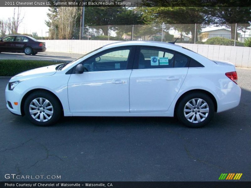 Summit White / Jet Black/Medium Titanium 2011 Chevrolet Cruze LS