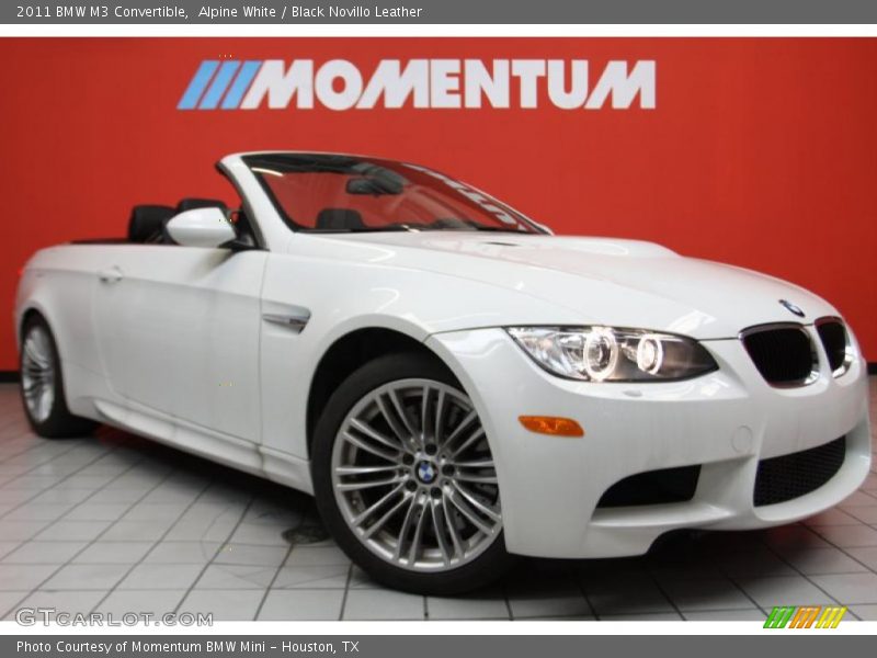 Alpine White / Black Novillo Leather 2011 BMW M3 Convertible