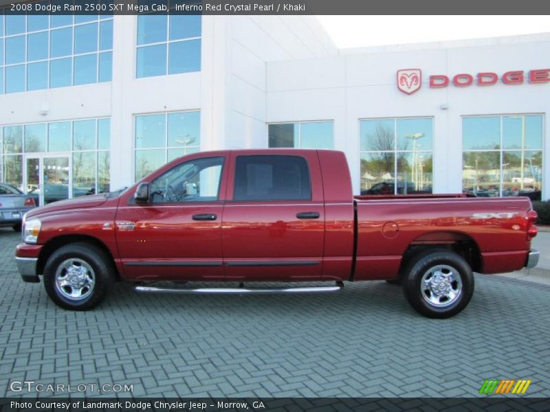  2008 Ram 2500 SXT Mega Cab Inferno Red Crystal Pearl