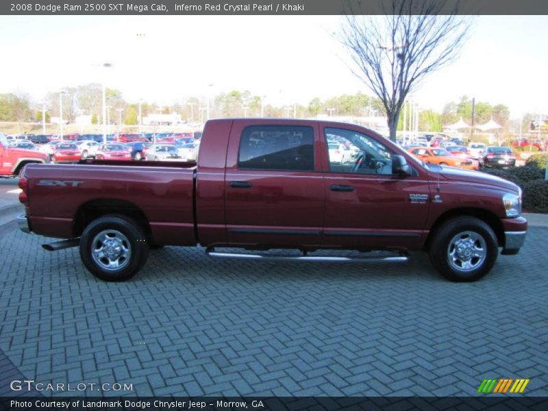 Inferno Red Crystal Pearl / Khaki 2008 Dodge Ram 2500 SXT Mega Cab