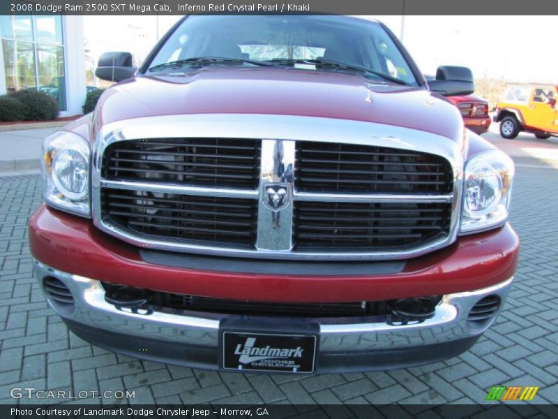 Inferno Red Crystal Pearl / Khaki 2008 Dodge Ram 2500 SXT Mega Cab