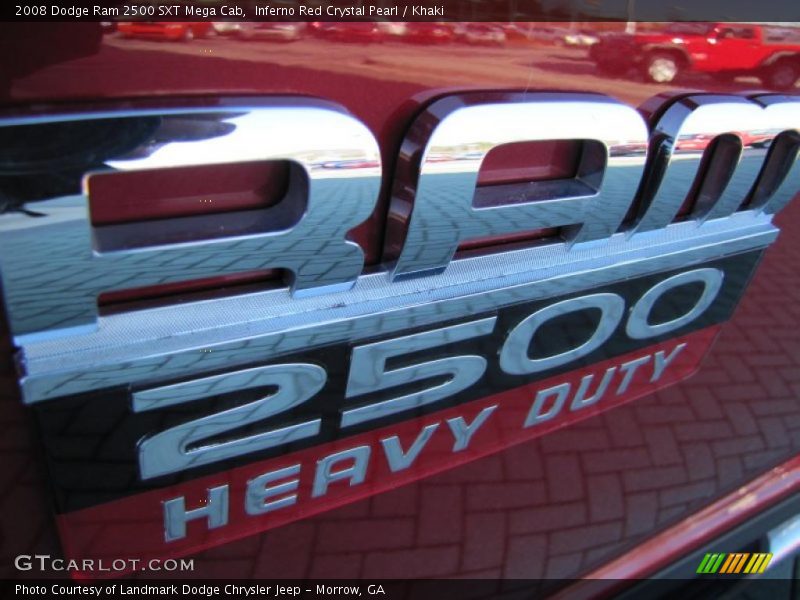 Inferno Red Crystal Pearl / Khaki 2008 Dodge Ram 2500 SXT Mega Cab