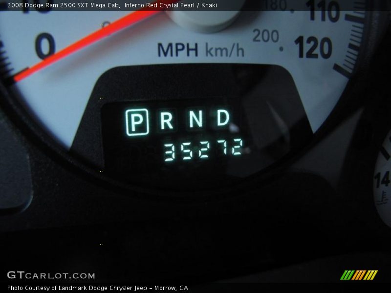 Inferno Red Crystal Pearl / Khaki 2008 Dodge Ram 2500 SXT Mega Cab