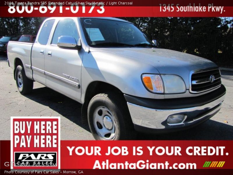 Silver Sky Metallic / Light Charcoal 2001 Toyota Tundra SR5 Extended Cab