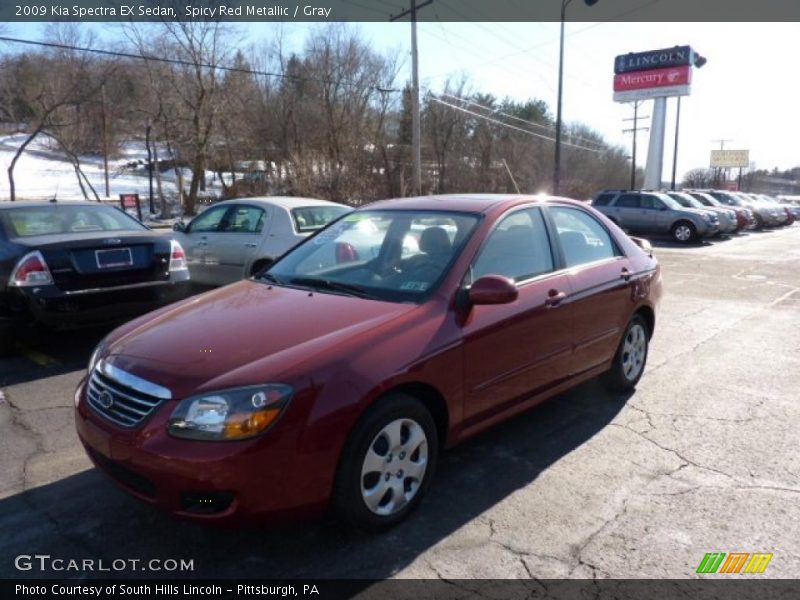 Spicy Red Metallic / Gray 2009 Kia Spectra EX Sedan