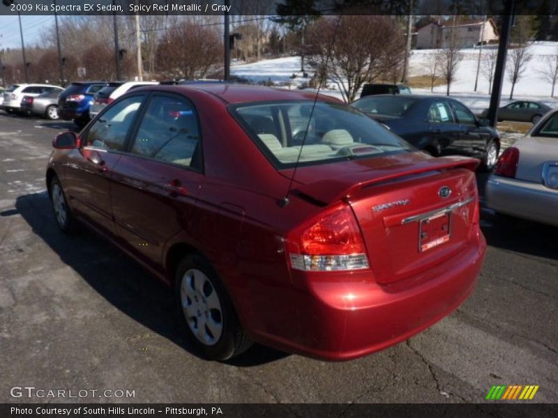 Spicy Red Metallic / Gray 2009 Kia Spectra EX Sedan